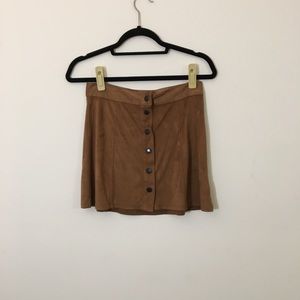 American Eagle Suede Button Up Skirt